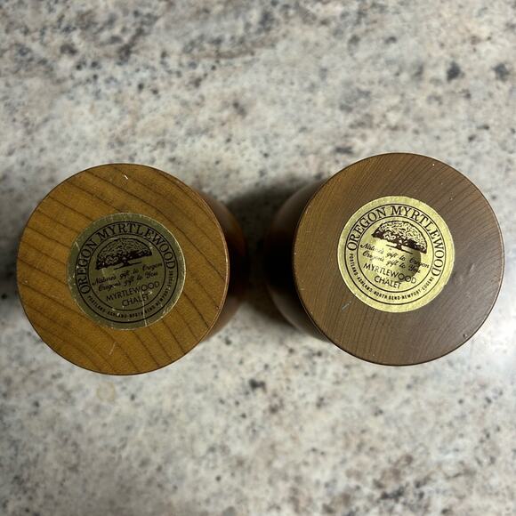 Gift Set of Two- wooden chalet - medium brown, gift set, wooden accents- myrt… - Picture 6 of 8